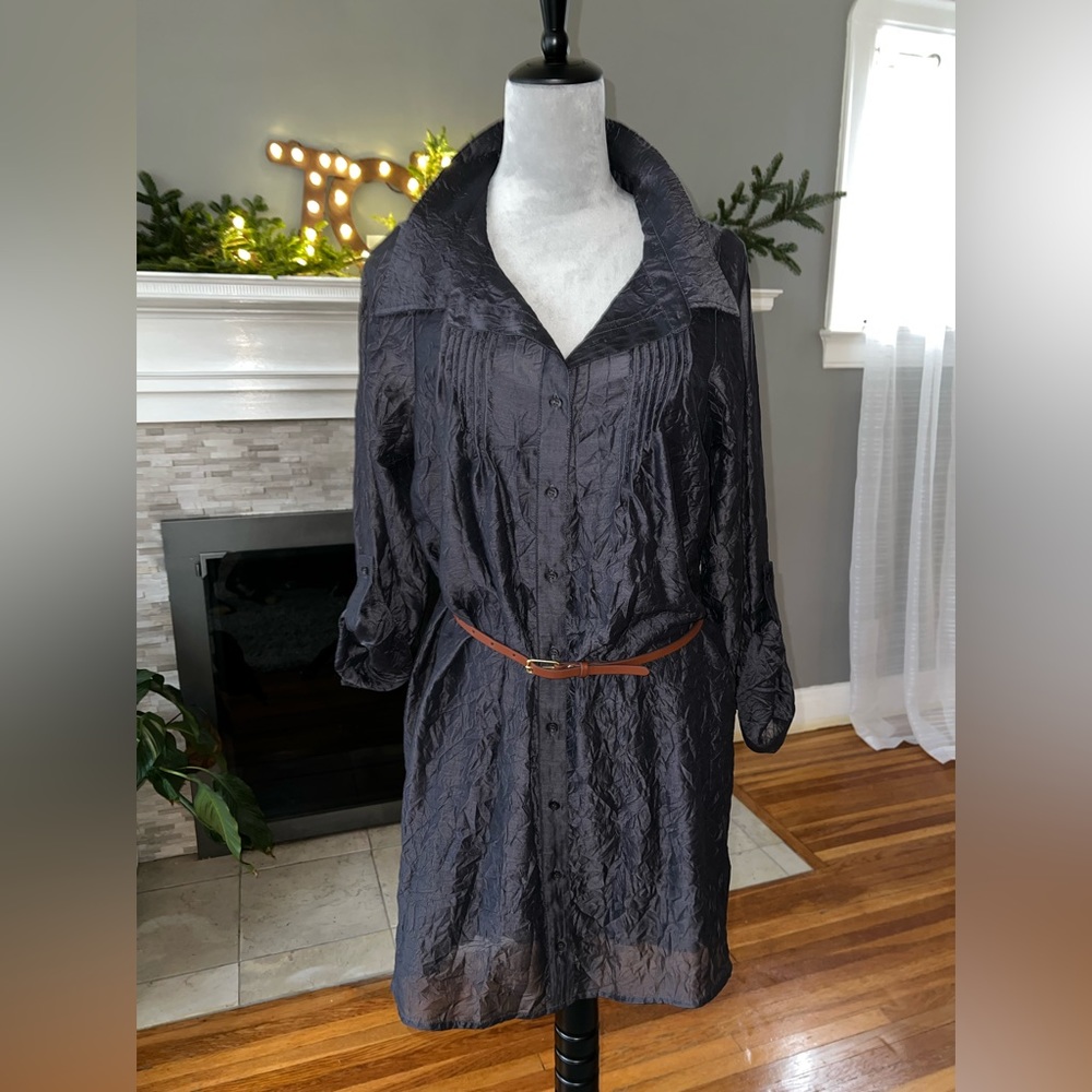 ❤️Patterson J Kincaid Originals Oxford Dress Medium Grey Lined